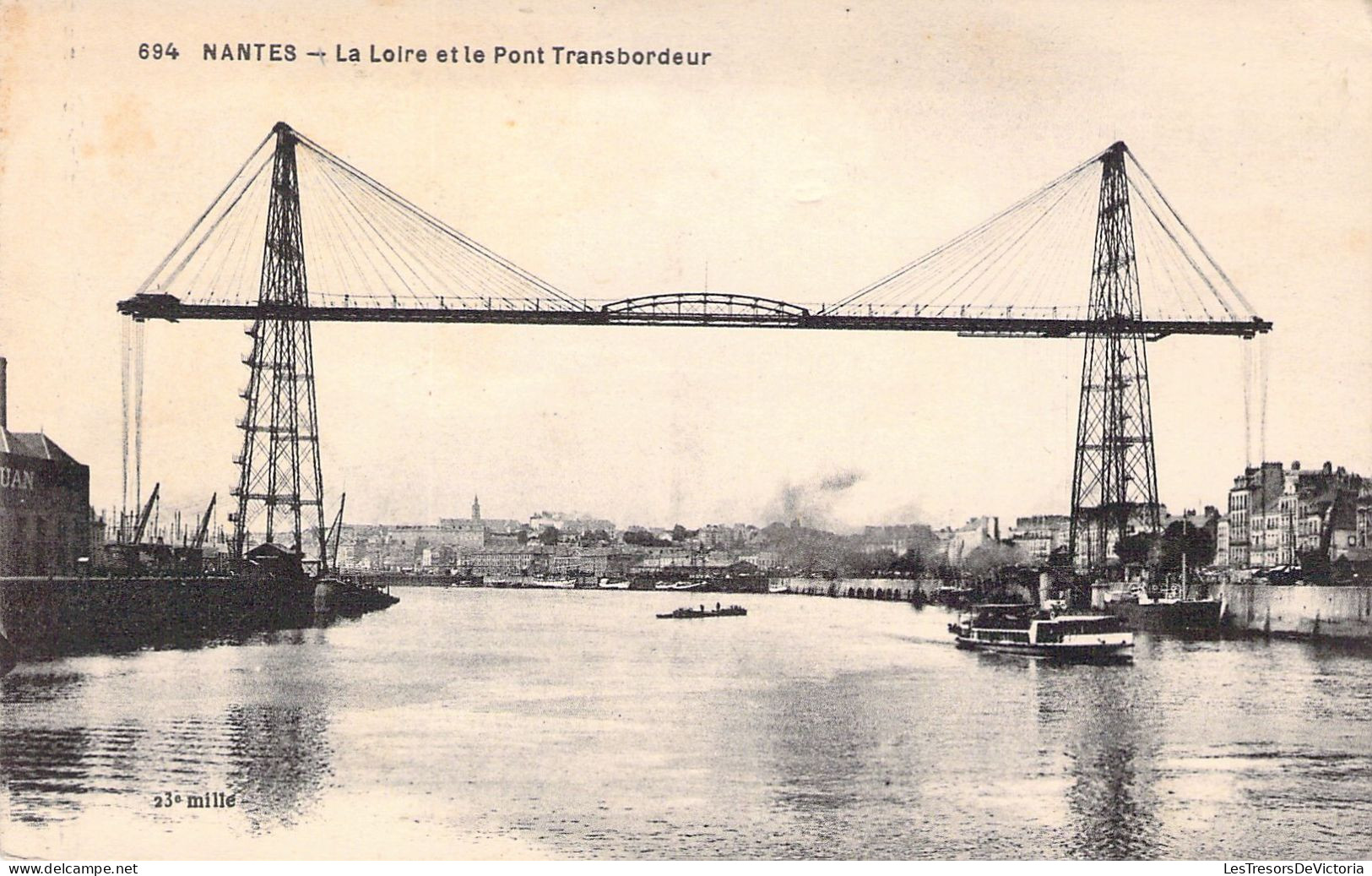 FRANCE - 44 - NANTES - La Loire Et Le Pont Transbordeur - Carte Postale Ancienne - Nantes