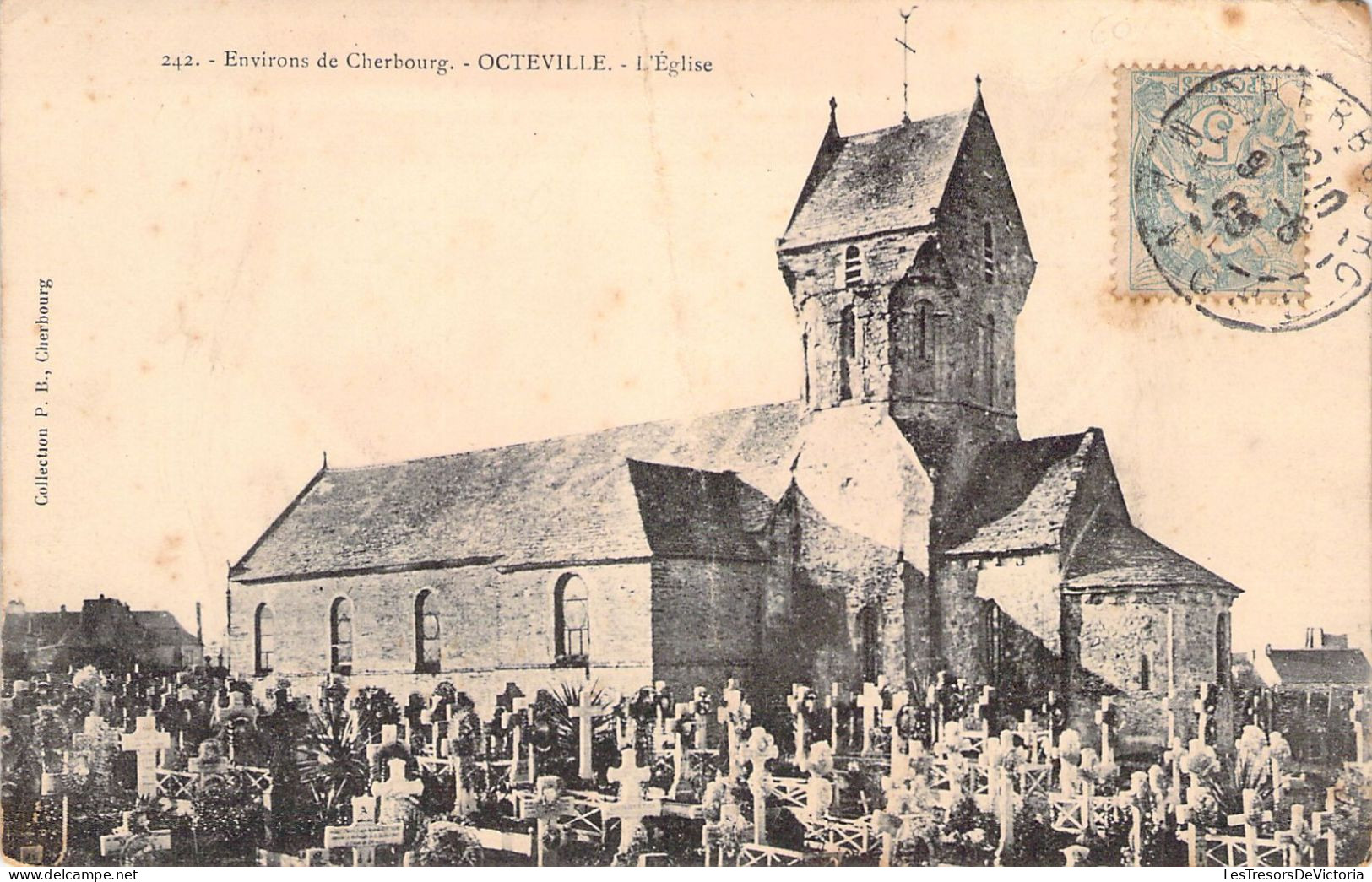 FRANCE - 50 - OCTEVILLE - L'église - Carte Postale Ancienne - Octeville