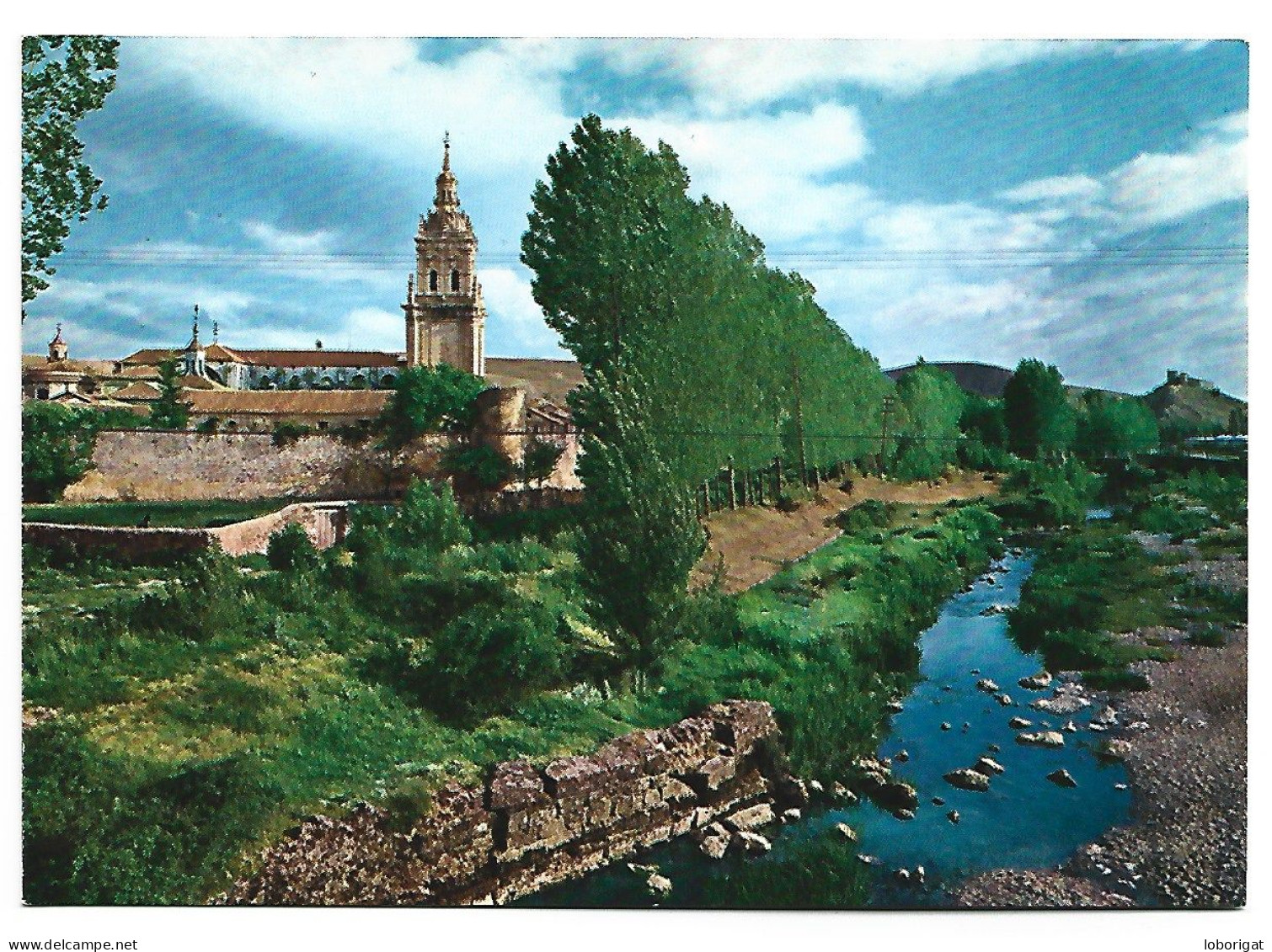 RIO UCERO, LA CATEDRAL Y EL CASTILLO / UCERO RIVER, THE CATHEDRAL AND CASTLE.-  BURGO DE OSMA / SORIA.- ( ESPAÑA ) - Soria