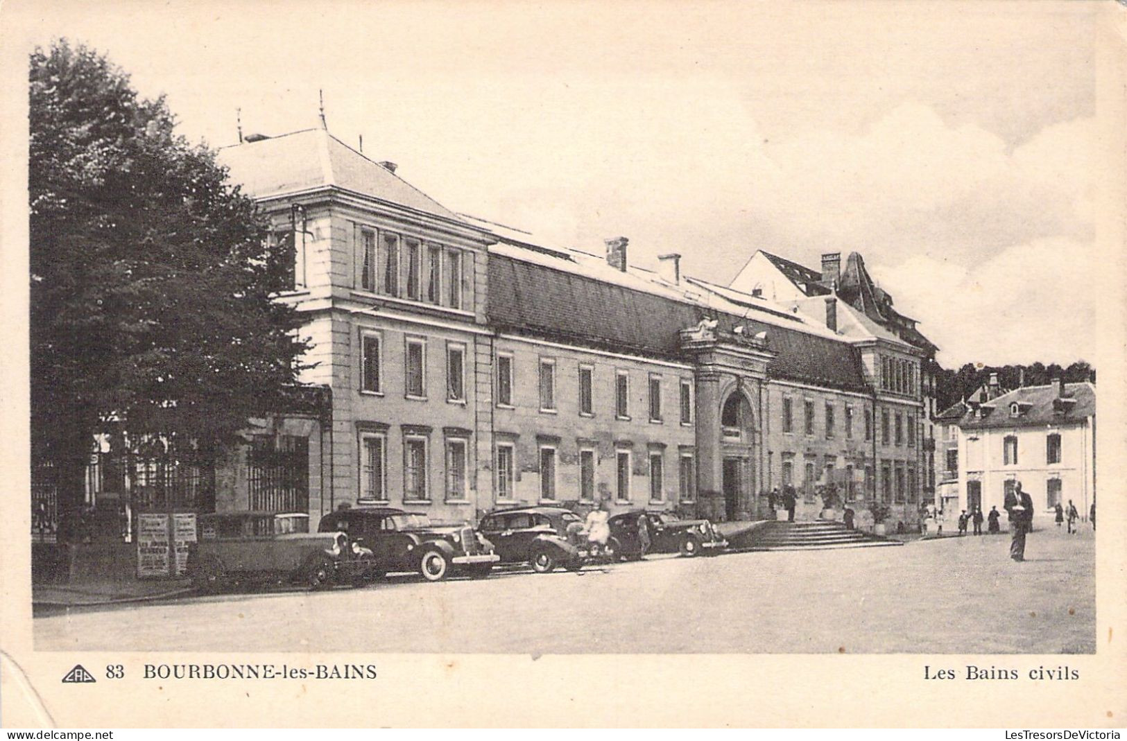 FRANCE - 52 - BOURBONNE LES BAINS - Les Bains Civiles - Voiture - Carte Postale Ancienne - Bourbonne Les Bains