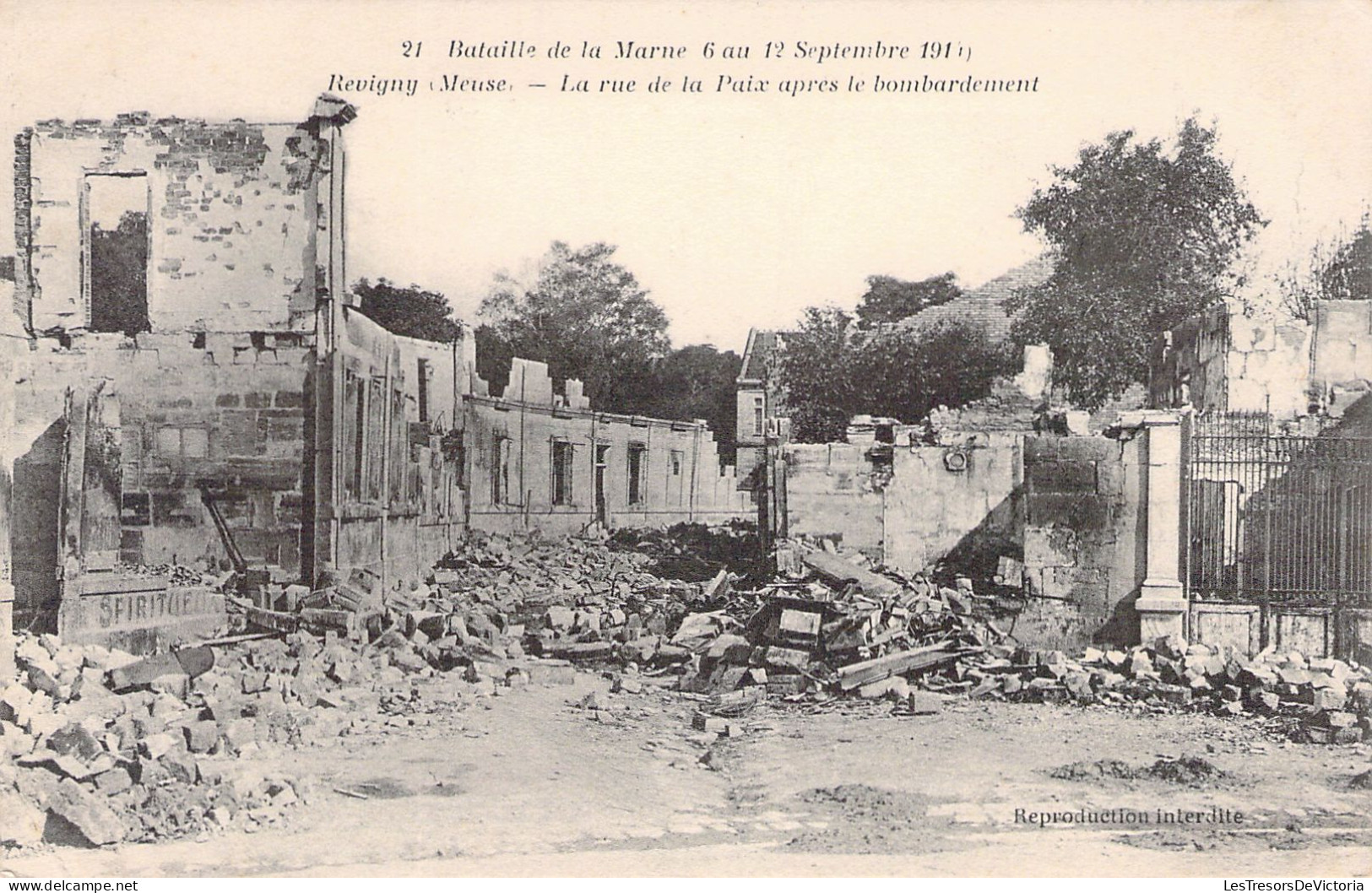 FRANCE - 55 - REVIGNY - La Rue De La Paix Après Le Bombardement - Carte Postale Ancienne - Revigny Sur Ornain