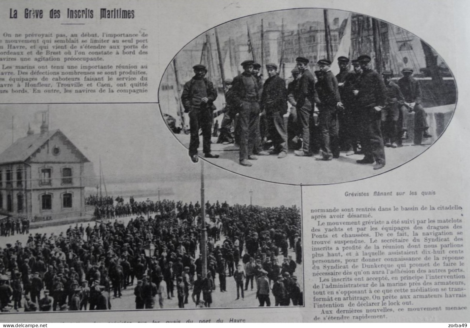 LE HAVRE Grève Des Inscrits Maritimes  1912 - Voitures