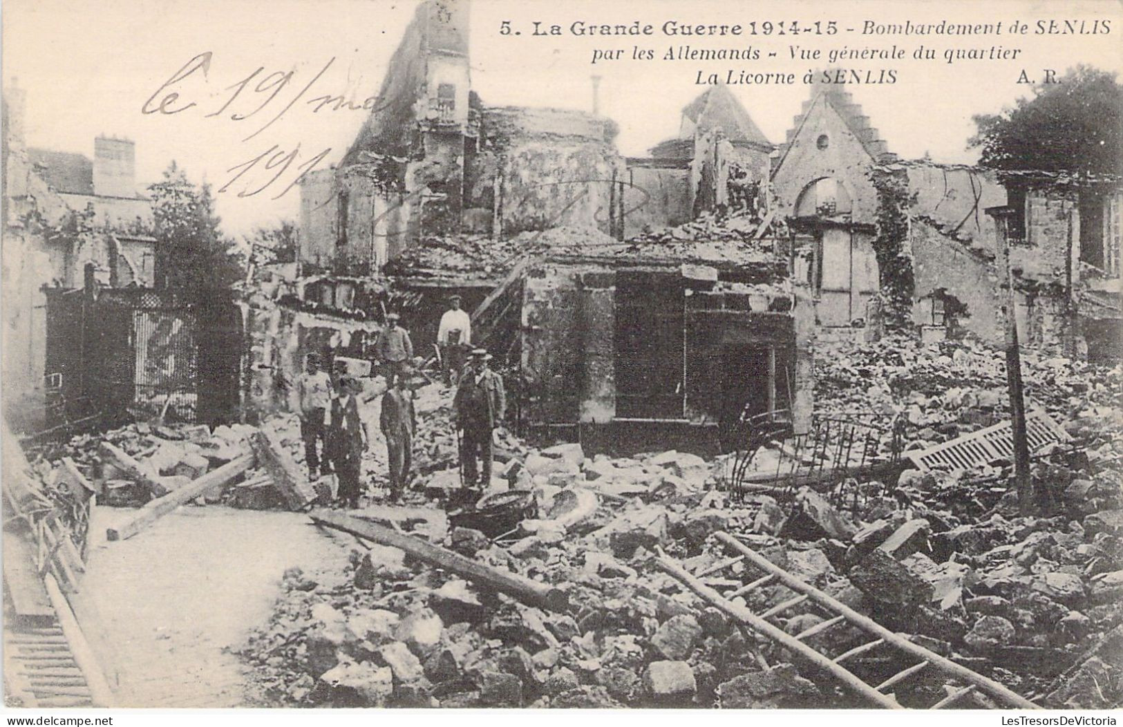 FRANCE - 60 - SENLIS - Bombardement De Senlis - Vue Générale Du Quartier La Licorne à Senlis - Carte Postale Ancienne - Senlis