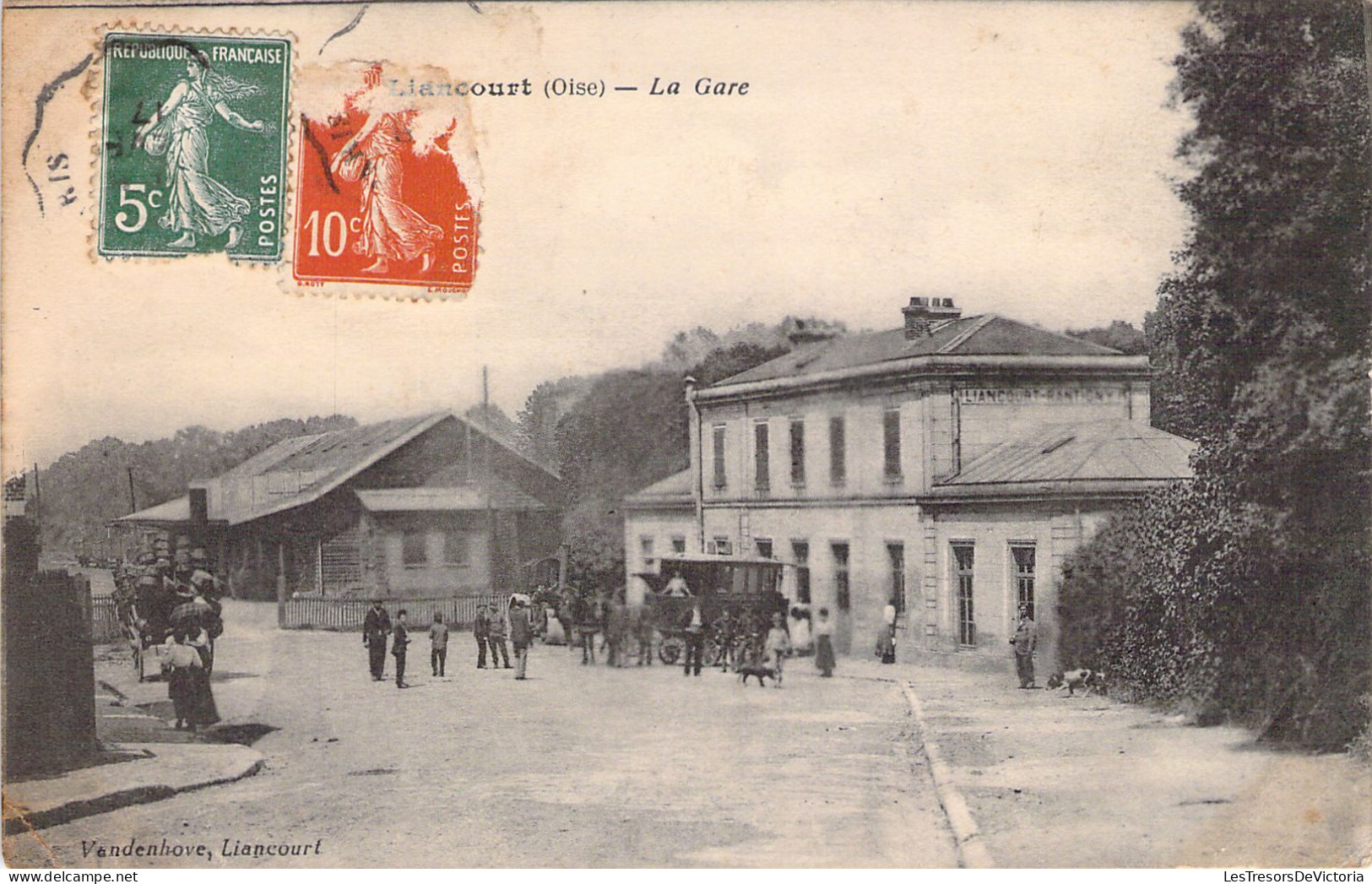 FRANCE - 60 - LIANCOURT - La Gare - Carte Postale Ancienne - Liancourt