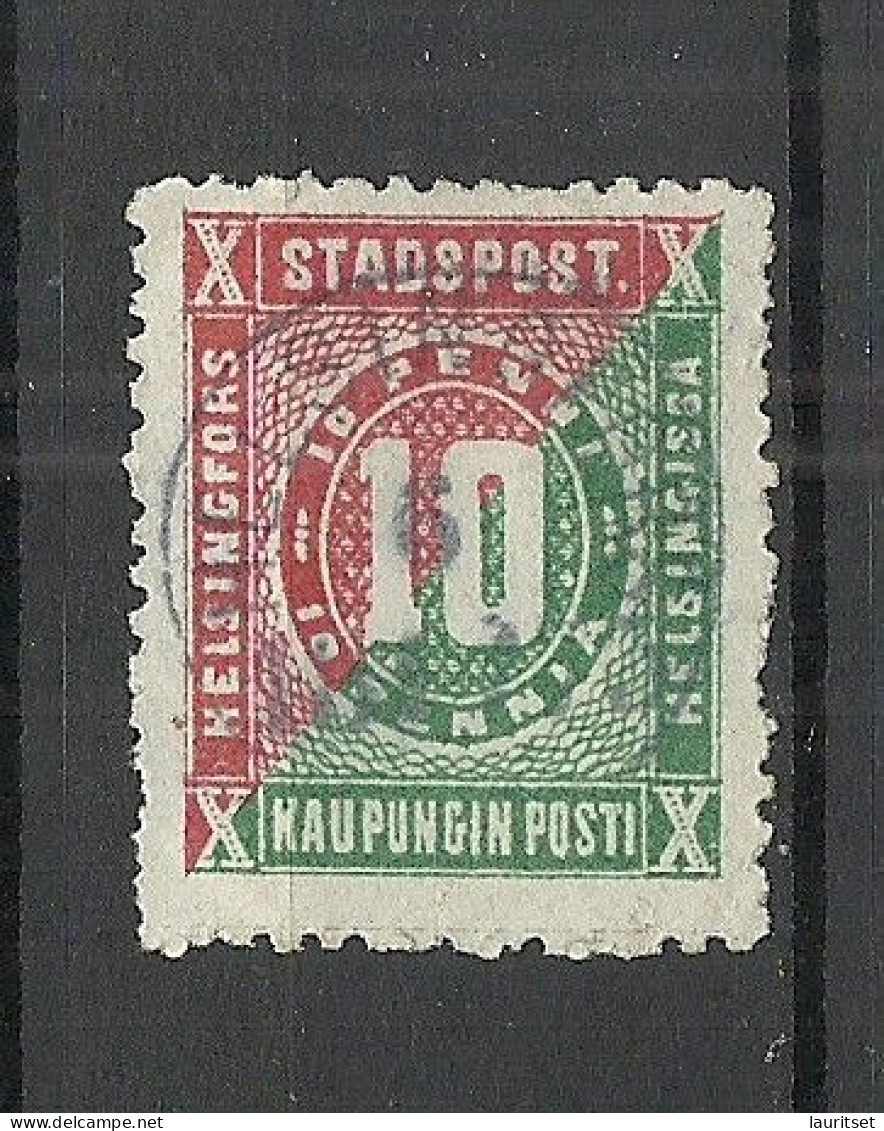 FINLAND HELSINKI 1871 Local City Post Stadtpost Helsinki 10 Pen Perf 11 O - Emisiones Locales