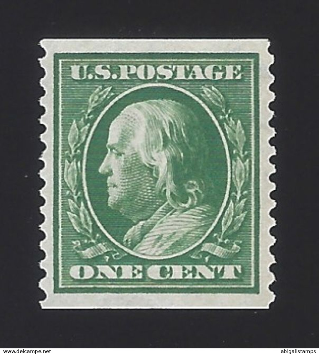 US #387 1910-11 Green Wmk 190 Perf 12 Vert MNH VF Scv $400 - Neufs