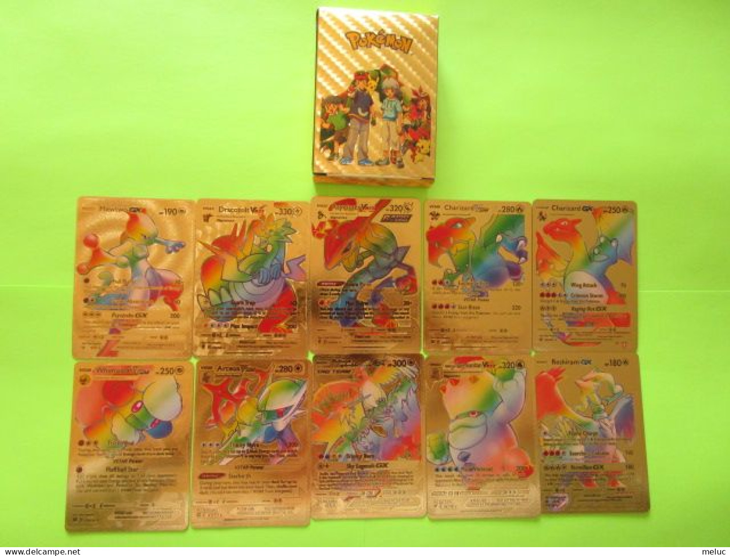 Pokemon - Paquet de 55 Cartes Différentes Pokémon Arc-En-Ciel