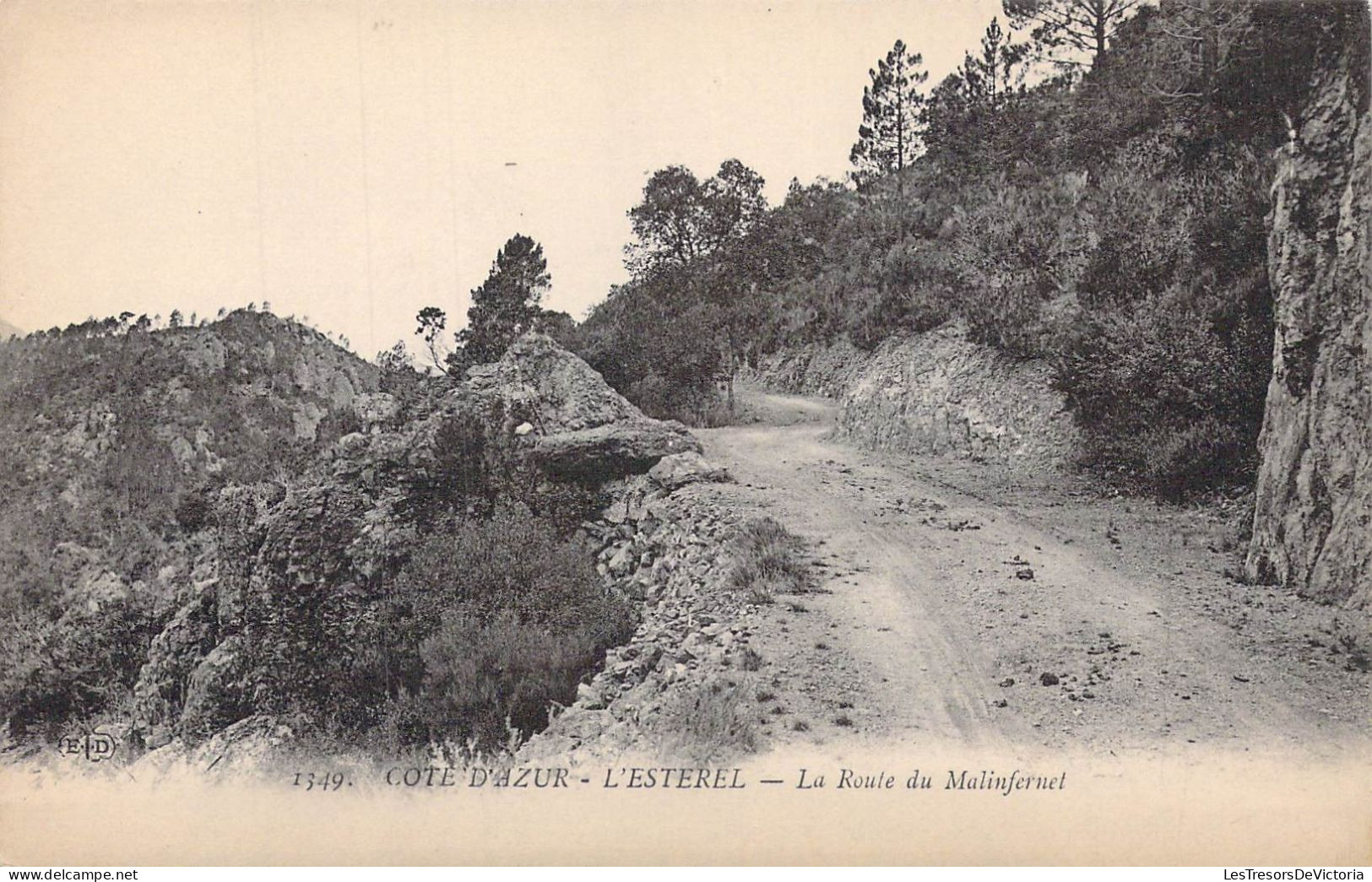 FRANCE -Côte D'Azur - L'Esterel - La Route Du Malinfernet - Carte Postale Ancienne - Sonstige & Ohne Zuordnung