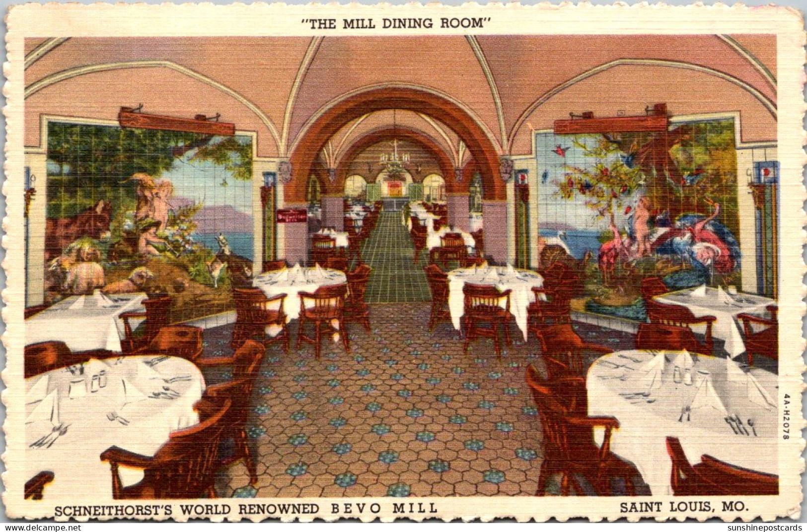 MIssouri St Louis Schneithorst's Bevo Mill Restaurant The Mill Dining Room Curteich - St Louis – Missouri