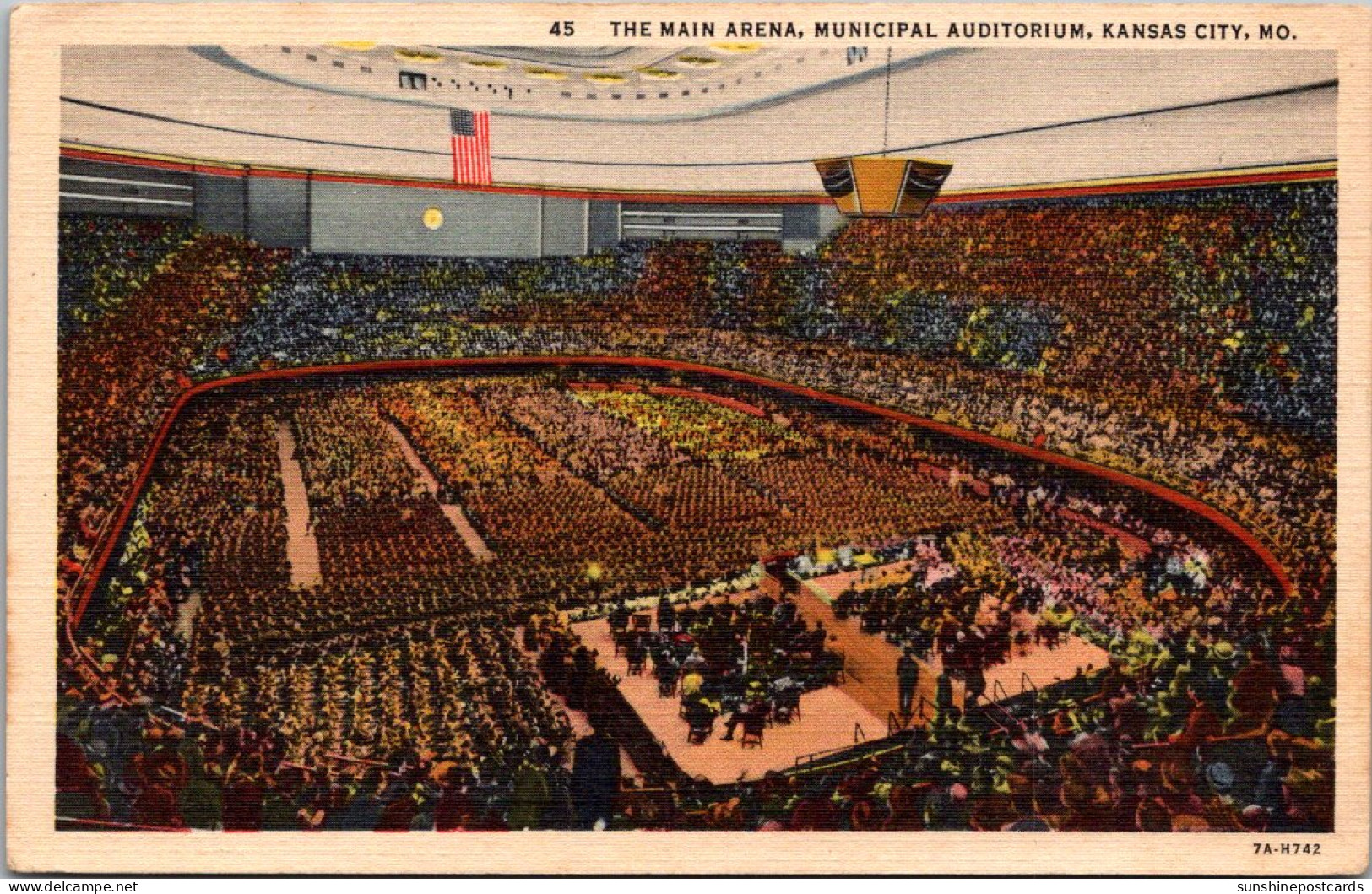 MIssouri Kansas City Municipal Auditorium The Main Arena Curteich - Kansas City – Missouri