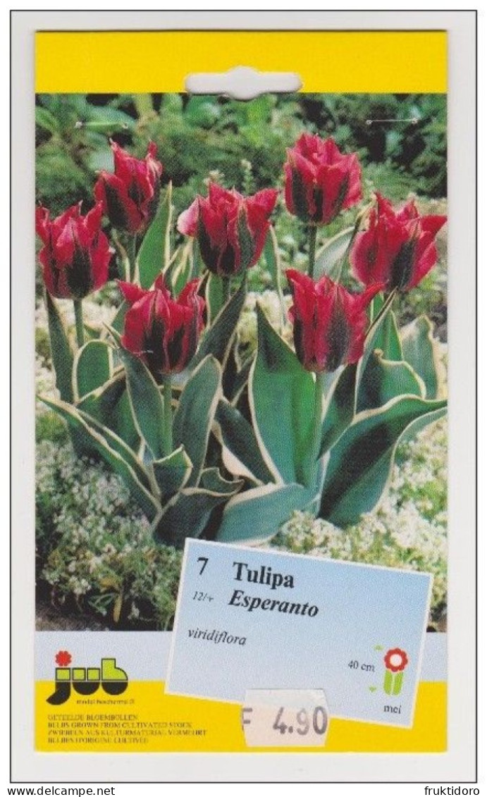 AKEO 77 Advertising Card Tulip Esperanto - Esperanto