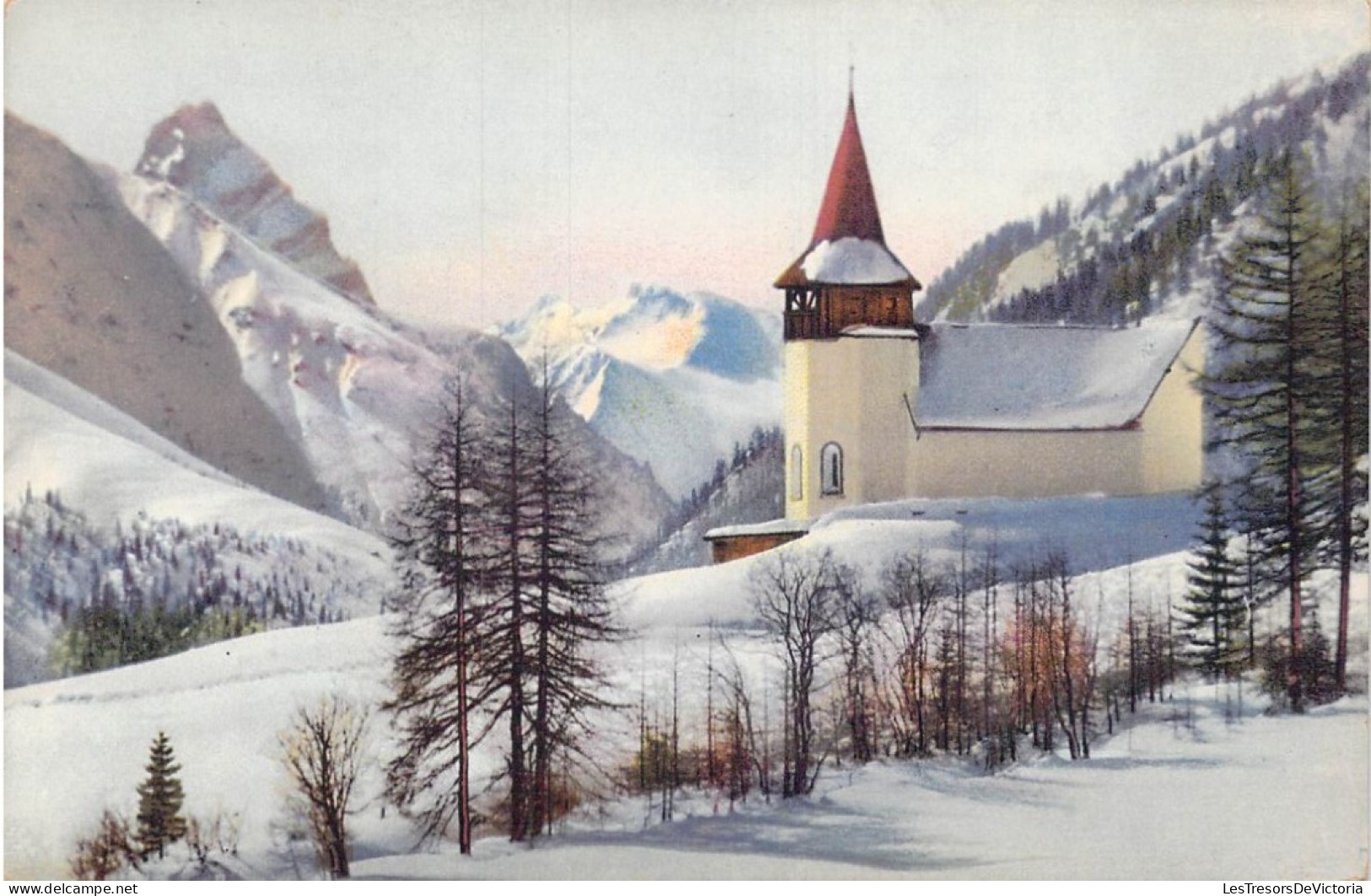 SUISSE - Davos-Frauenkirch Mit Tinzenhorn - Carte Postale Ancienne - Davos