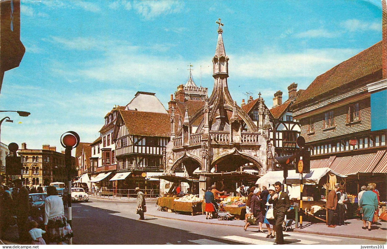 CPSM Poultry Cross And Silver Street,Salisbury-Timbre      L2242 - Salisbury