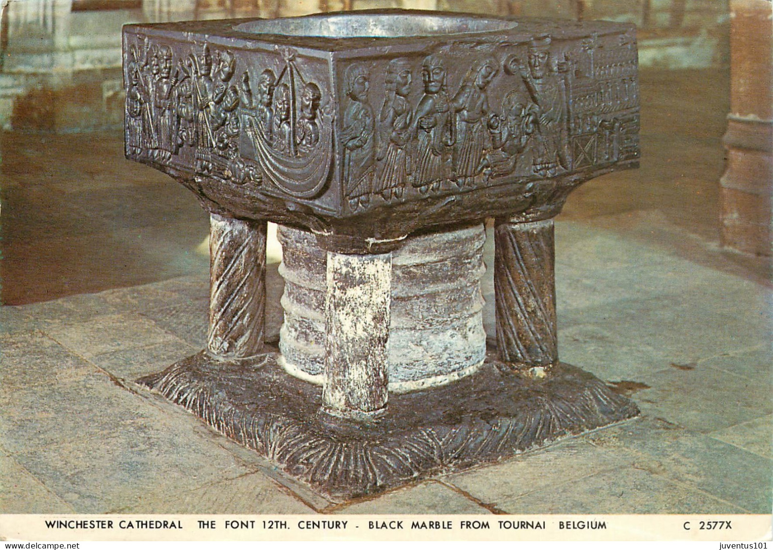 CPSM Winchester Cathedral-The Font-Black Marble From Tournai-Timbre      L2242 - Winchester