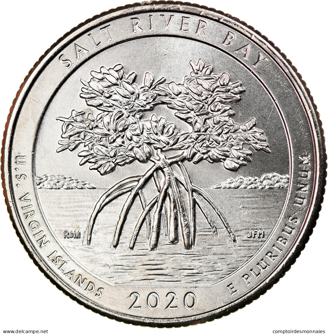 Monnaie, États-Unis, Quarter, 2020, Philadelphie, Salt River Bay - Virgin - 2010-...: National Parks