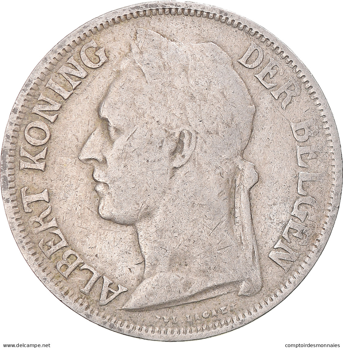 Monnaie, Congo Belge, Albert I, Franc, 1926, TB+, Cupro-nickel, KM:21 - 1910-1934: Albert I