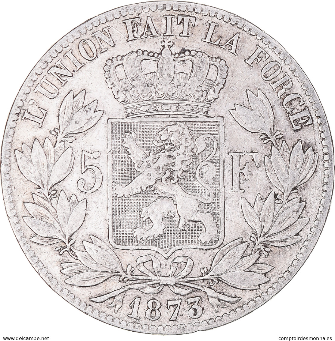 Monnaie, Belgique, Leopold II, 5 Francs, 5 Frank, 1873, TB, Argent, KM:24 - 5 Frank