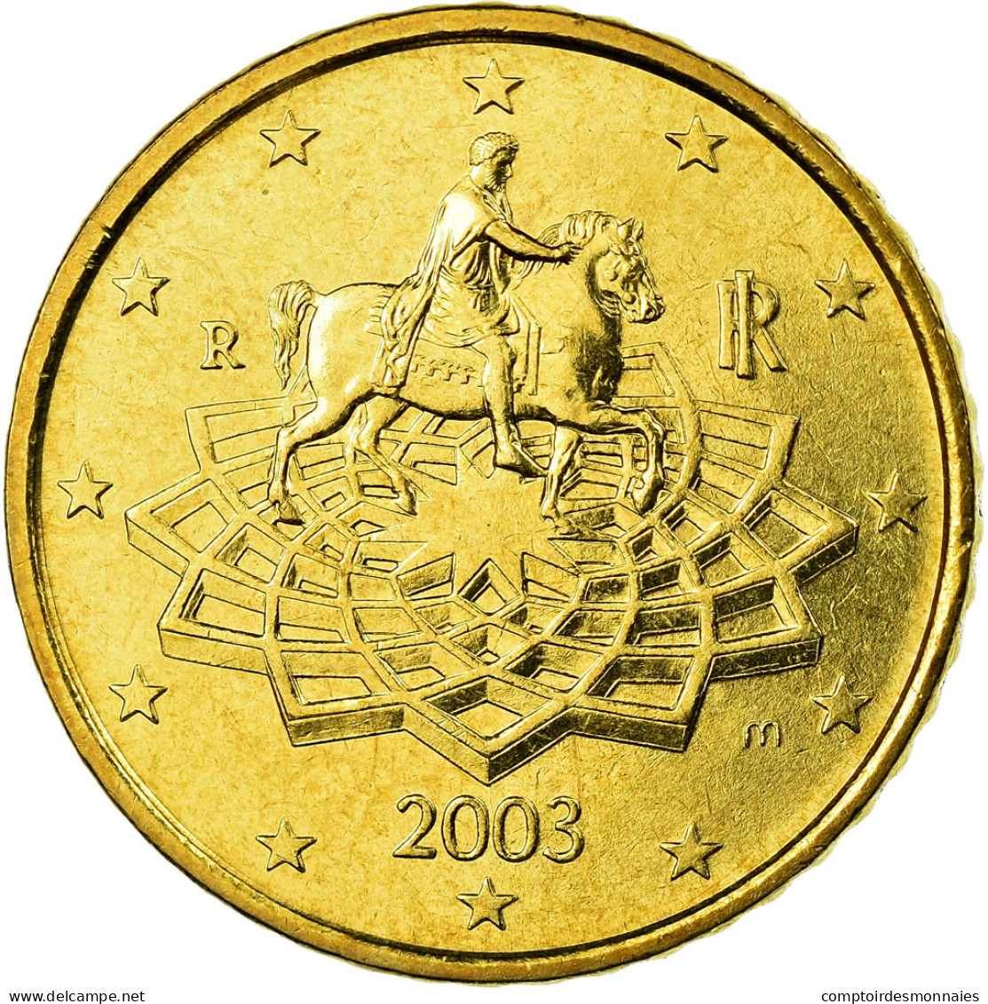 Italie, 50 Euro Cent, 2003, FDC, Laiton, KM:215 - Italia