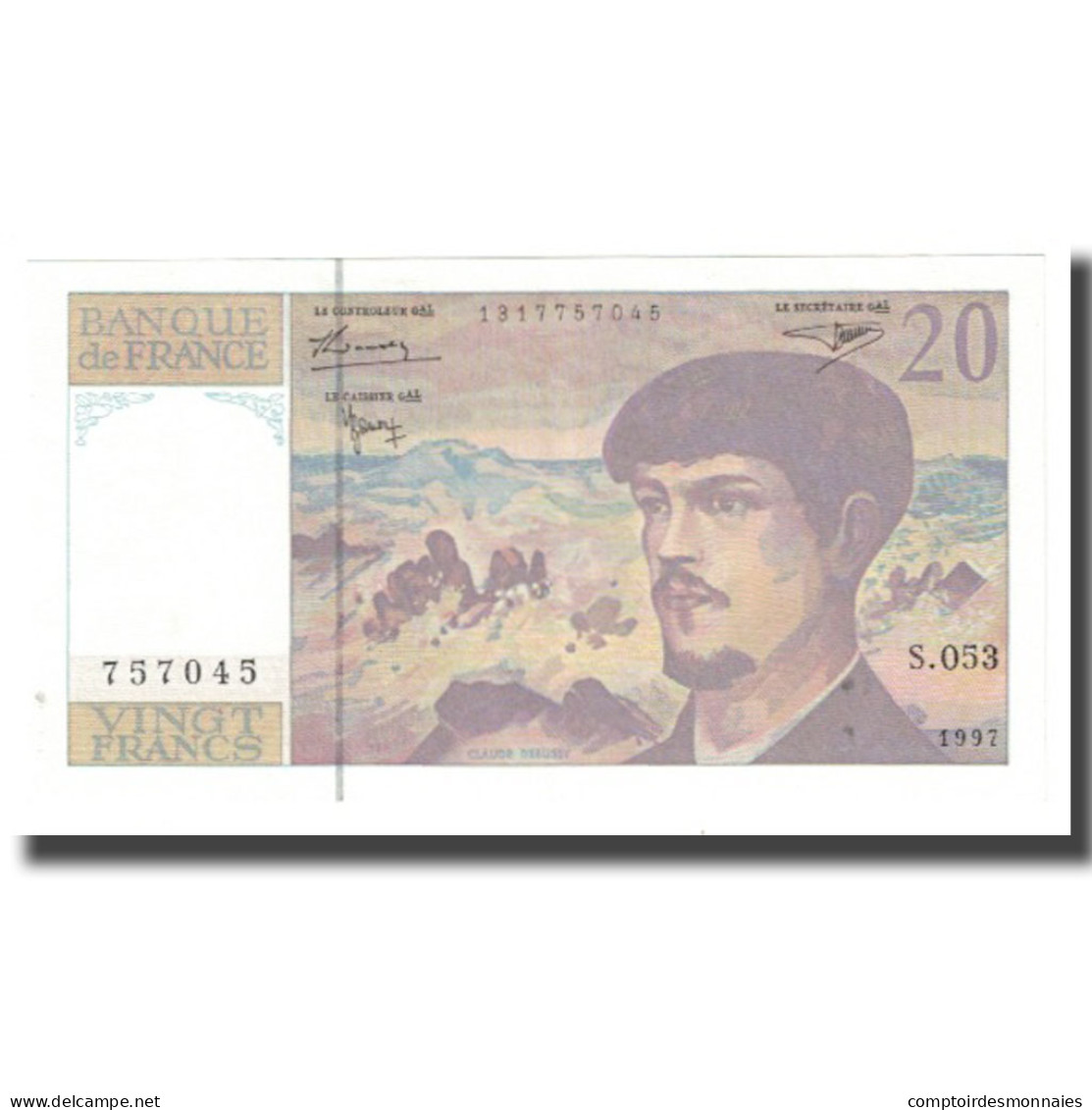 France, 20 Francs, 1997, SPL+, Fayette:66 Ter.2, KM:151i - 20 F 1980-1997 ''Debussy''