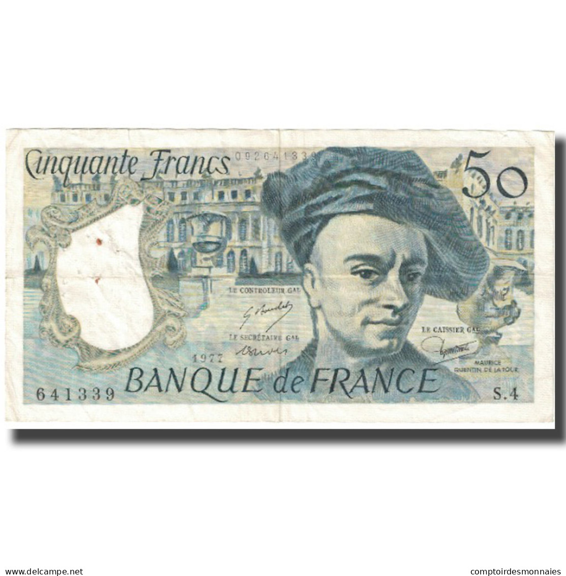 France, 50 Francs, Quentin De La Tour, 1977, TB, Fayette:67.2, KM:152a - 50 F 1976-1992 ''quentin De La Tour''