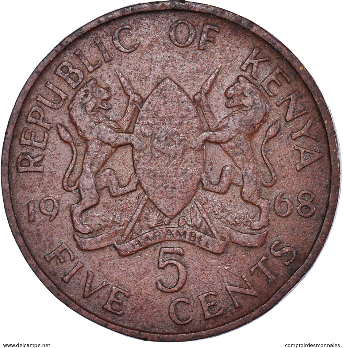 Monnaie, Kenya, 5 Cents, 1968, TB+, Nickel-Cuivre, KM:1 - Kenya