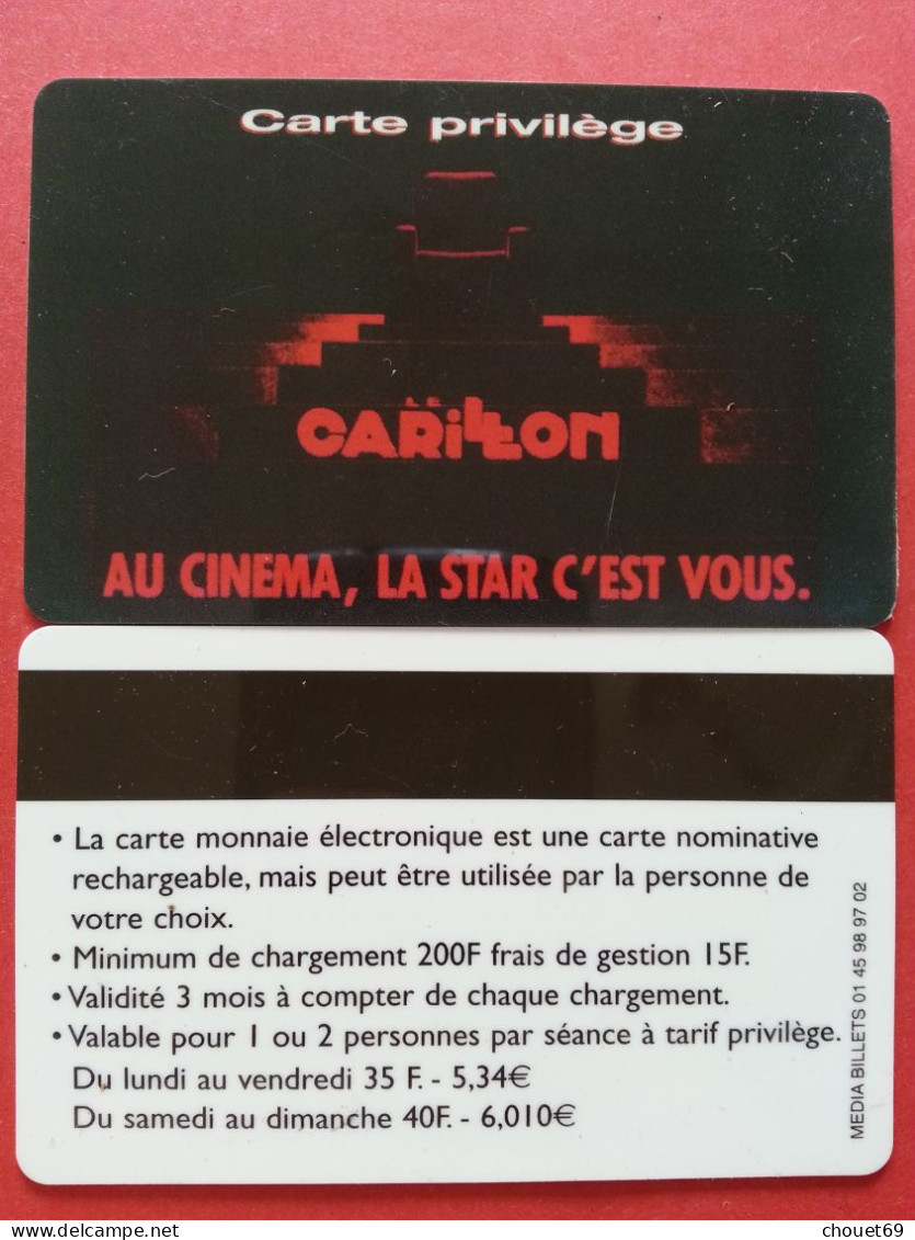 Cinécarte Le Carillon Carte Privilège (BH0621 - Entradas De Cine