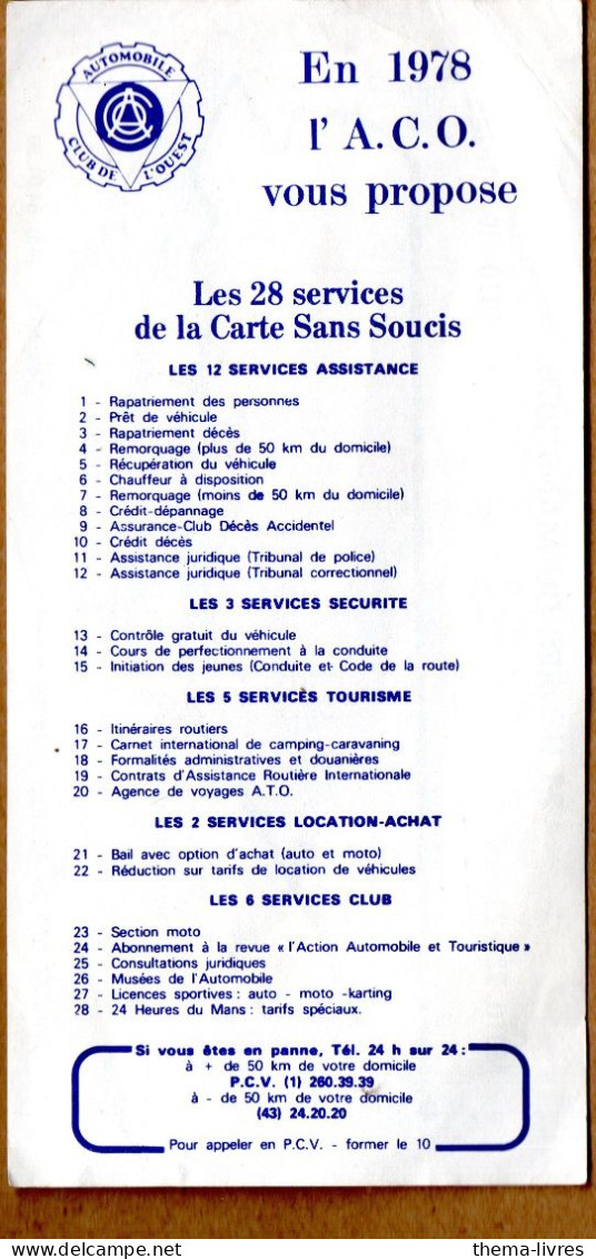 Sport Automobile Le Mans  (72)  Plan Du Circuit 1978  (PPP42131) - Car Racing - F1