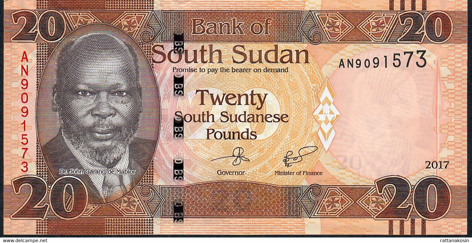 SOUTH SUDAN 13c 20 POUNDS 2017 #AN        UNC. - Südsudan