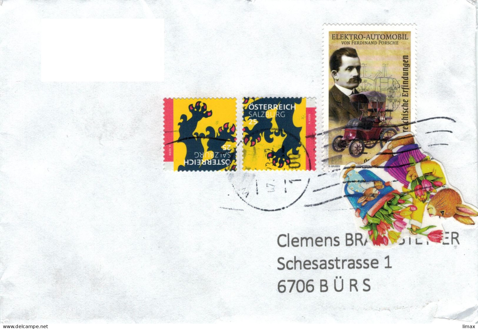 Wien - Salzburg 2023 Elektro-Automobil Ferdinand Porsche - Storia Postale