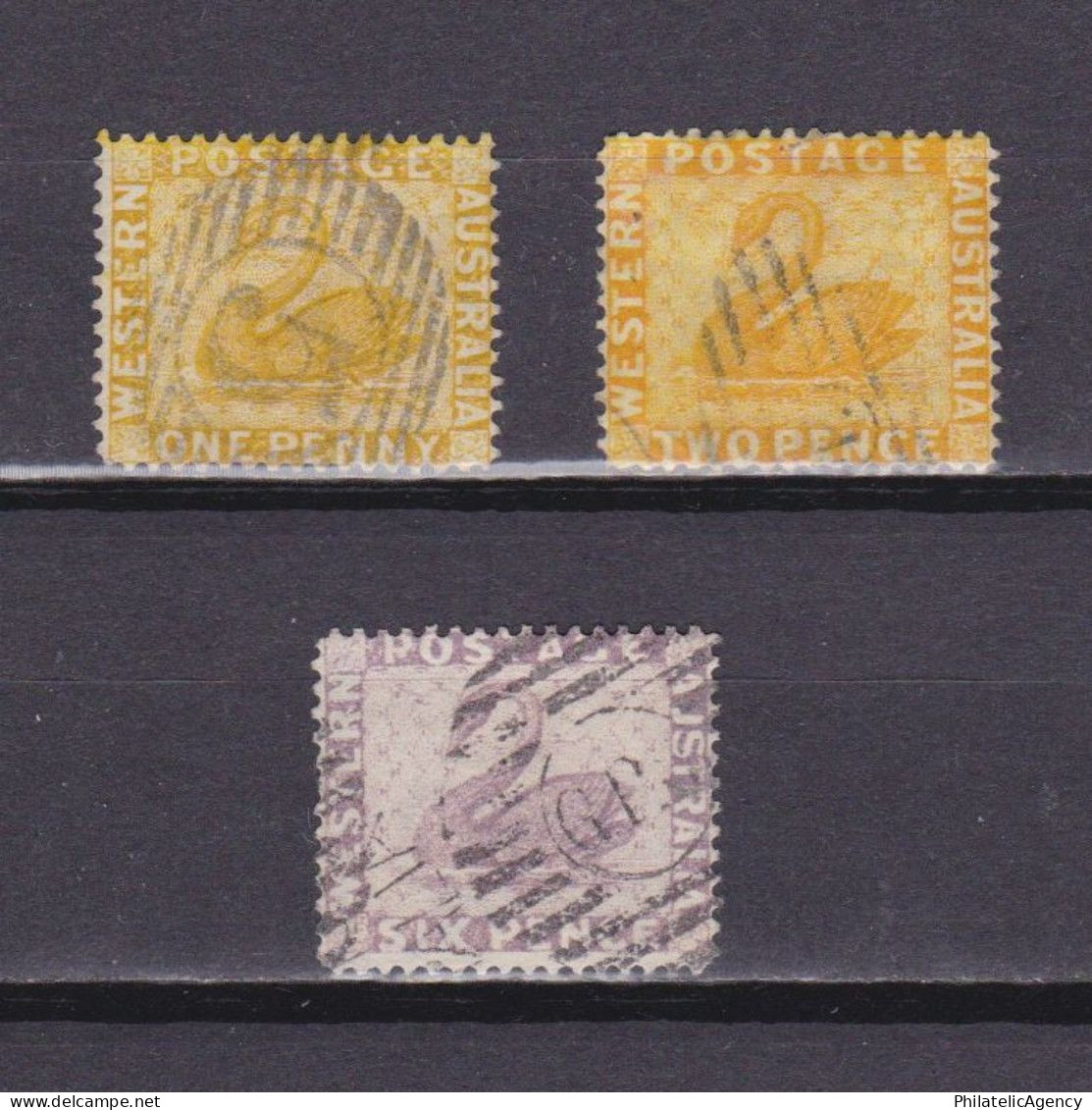 WESTERN AUSTRALIA 1882, SG# 76-80, Wmk Crown CA Perf 14, Part Set, Swan, Used - Used Stamps