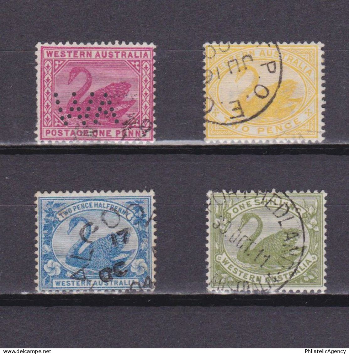 WESTERN AUSTRALIA 1898, SG# 112-116, Wmk W Crown A, Swan, Part Set, Used - Used Stamps