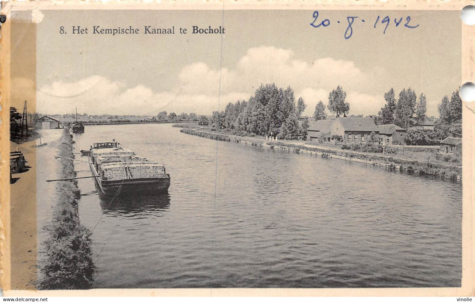 23-JK-1876 : BOCHOLT. CANAL. PENICHE. VOIR ETAT - Bocholt