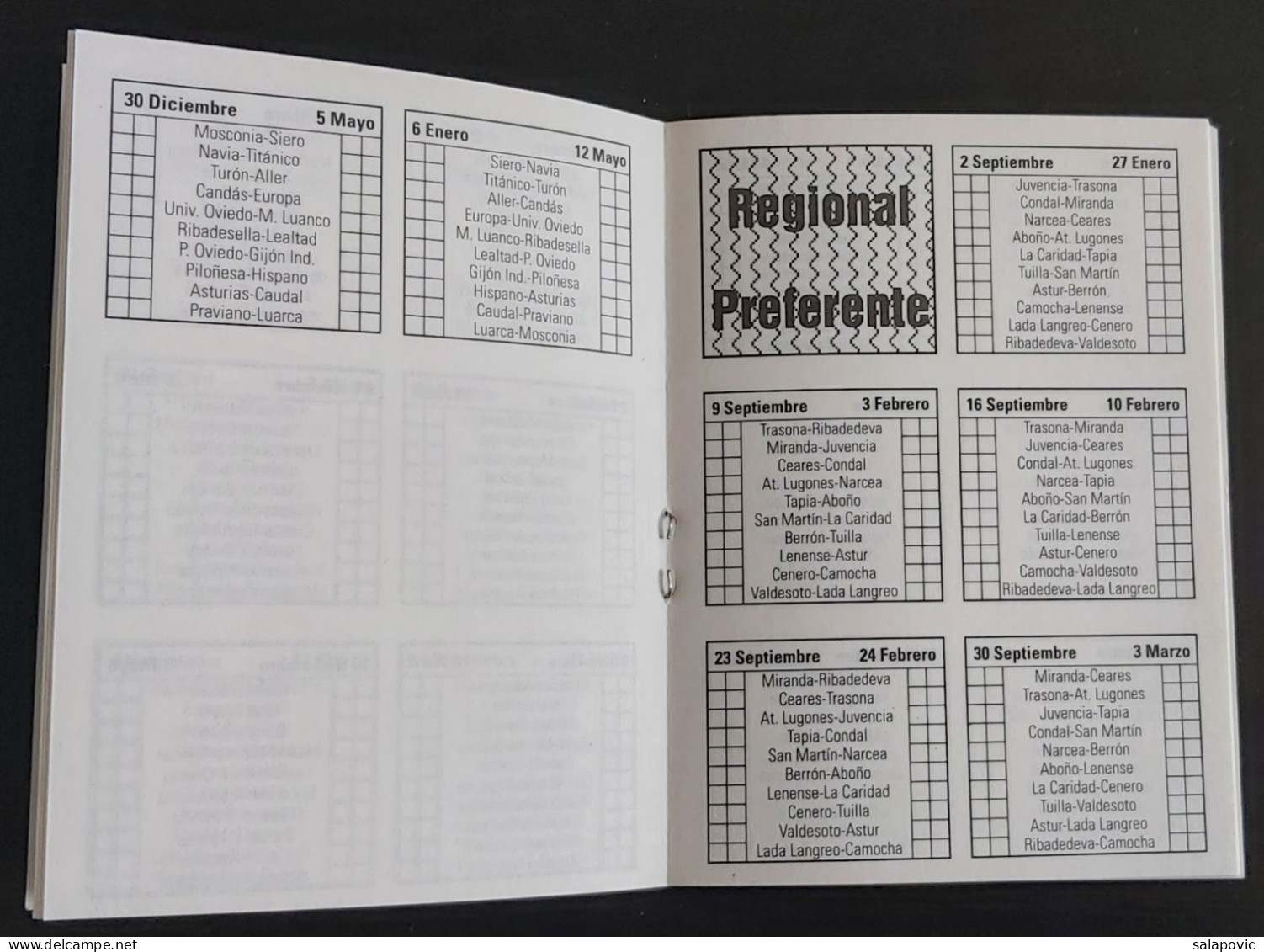 La Liga, Primera Division Season 1990/91, Football  fussball Futebol Soccer Calcio Spain, Booklet 10.4 X 7.8 Cm   SL-1 - Livres