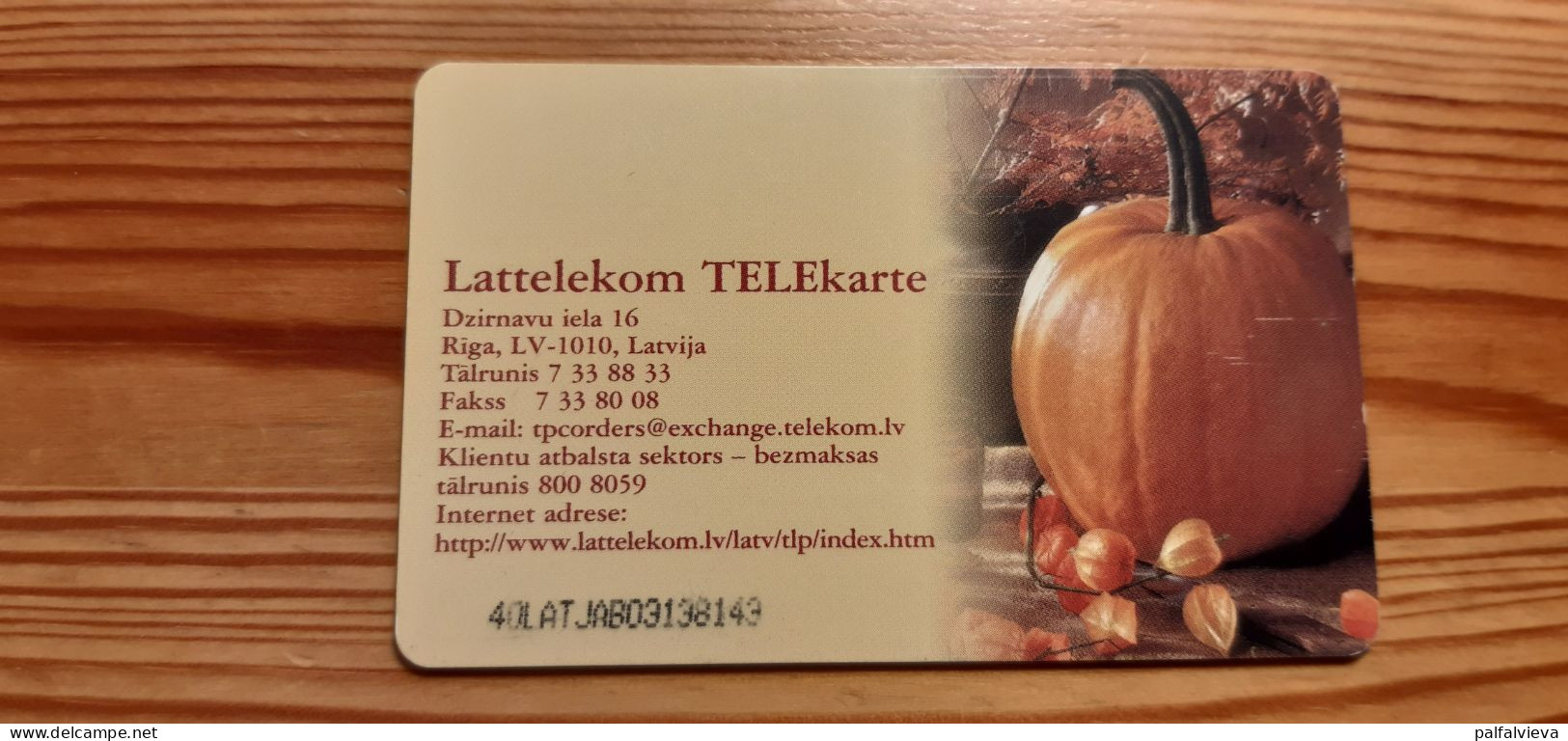 Phonecard Latvia - Pumpkin - Letland
