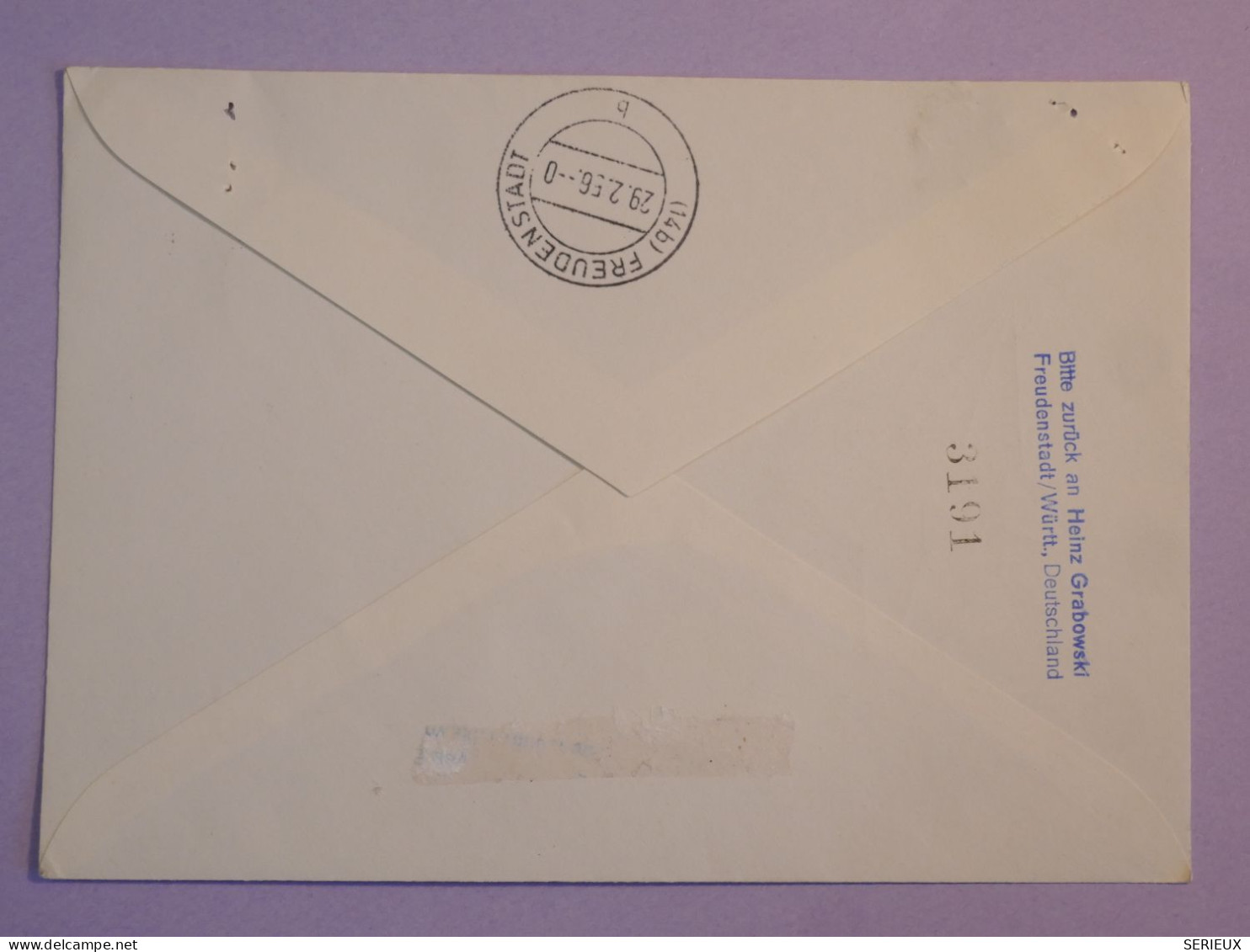 BS17  SAAR  BELLE LETTRE 1955 1ER VOL LEIPZIG BERLIN GERMANY +SURCHARGE++LUFTPOST  + AFFR. PLAISANT++ ++ - Airmail