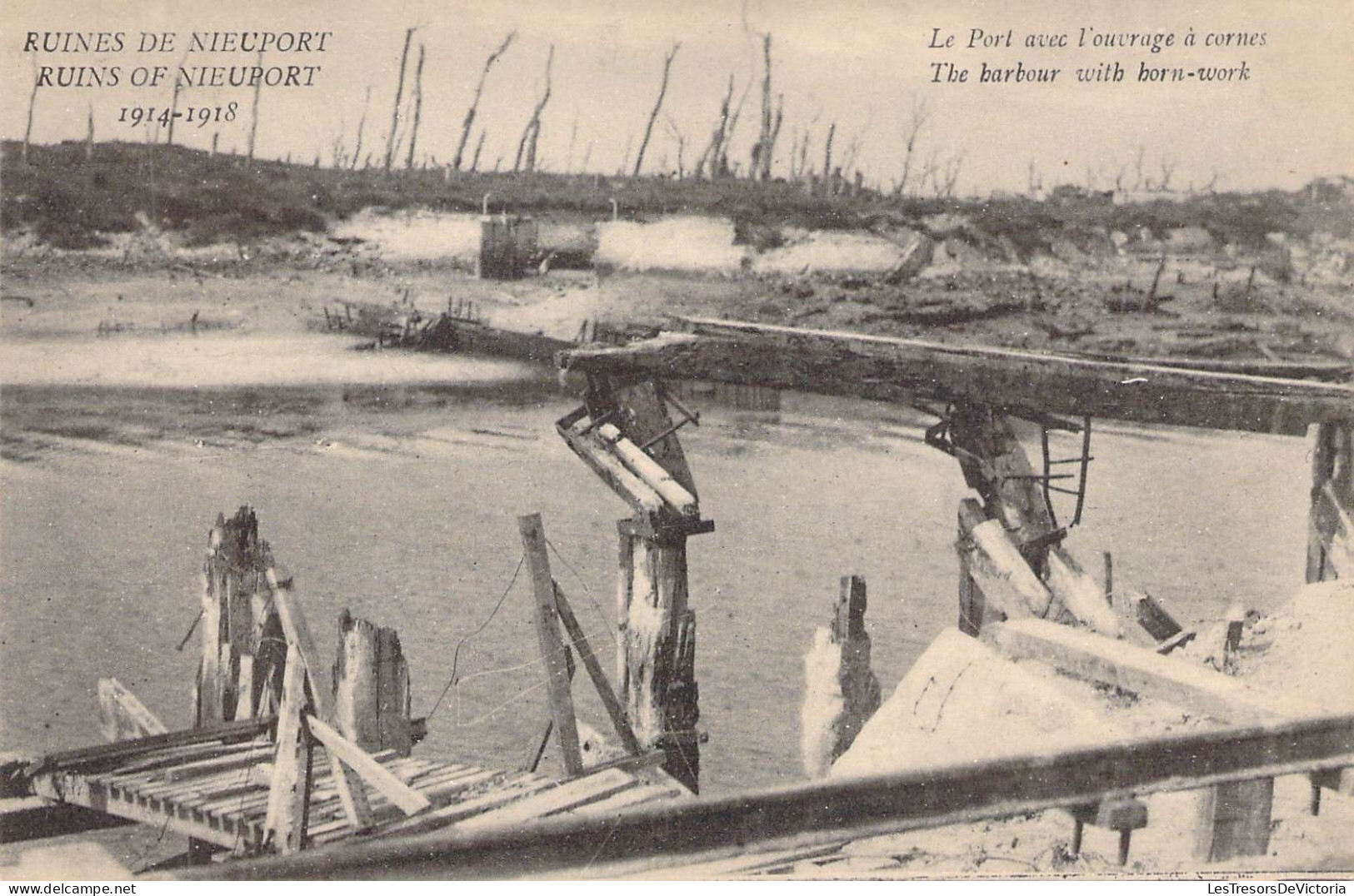 BELGIQUE - NIEUPORT - Le Port Avec L'ouvrage à Cornes - Publicité COSMO Lemonade - Carte Postale Ancienne - Nieuwpoort