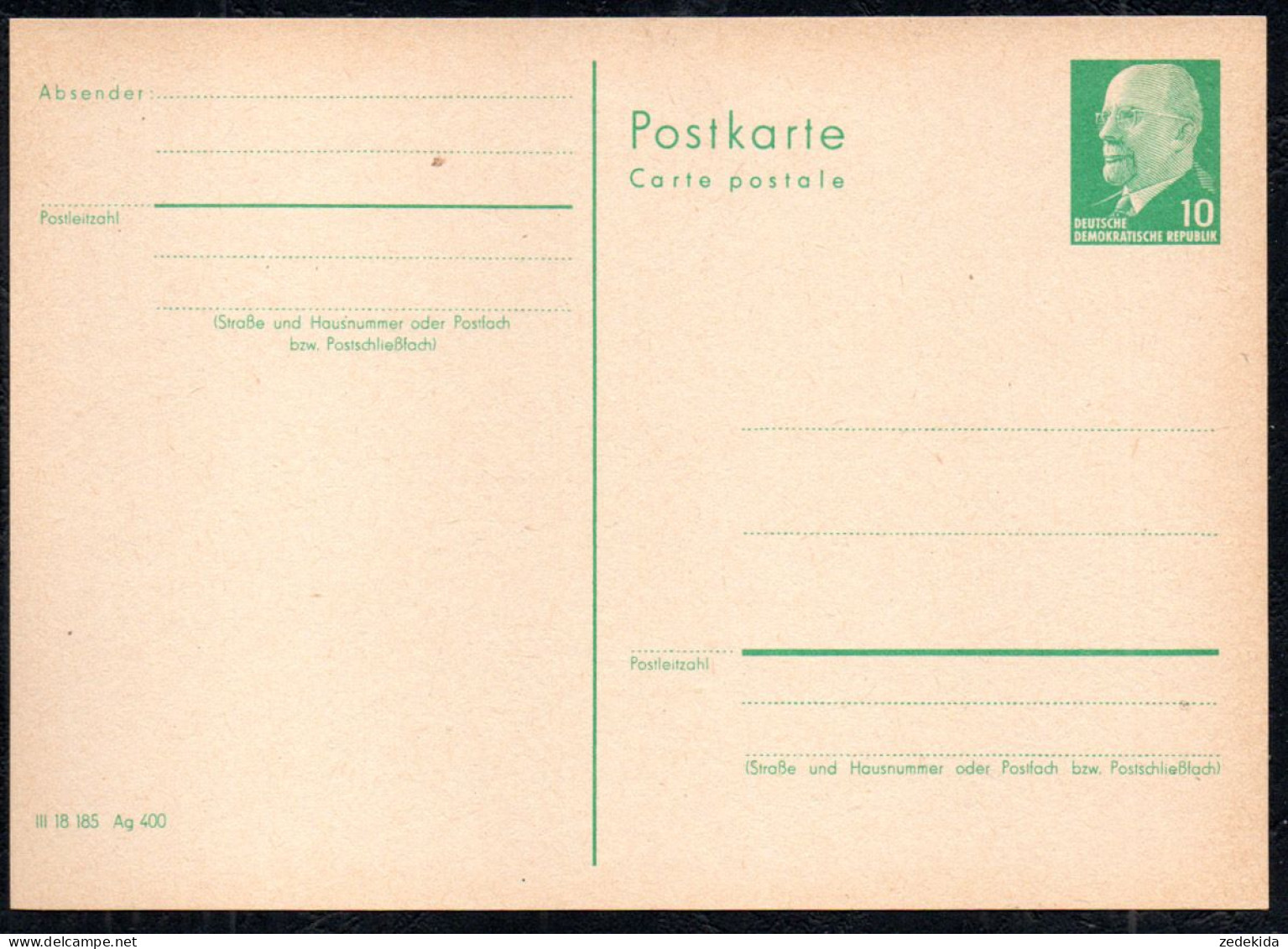 G3352 - Ganzsache DDR Postfrisch - Postkaarten - Ongebruikt
