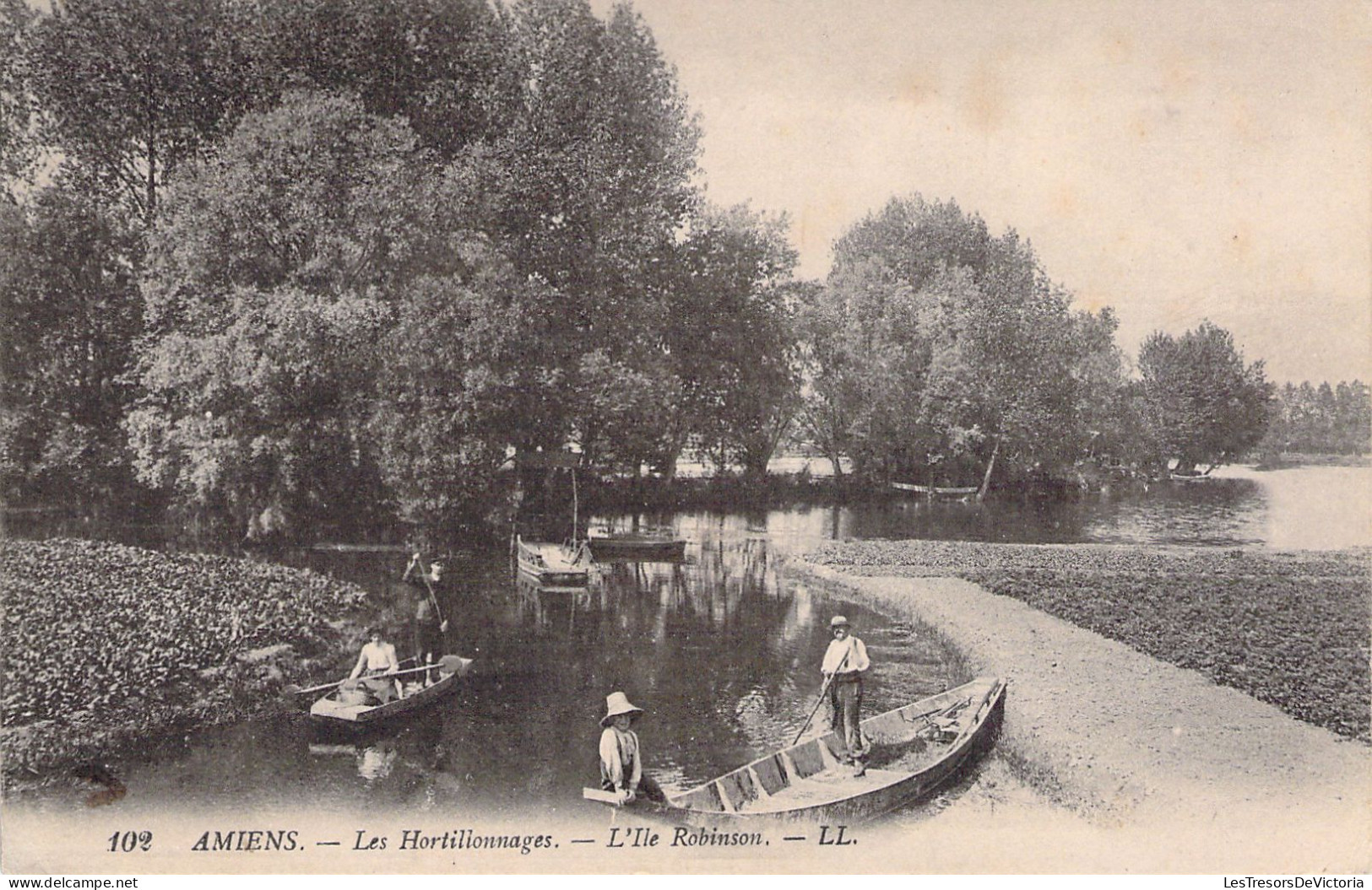 FRANCE - 80 - AMIENS - Les Hortillonages - L'île Robinson - LL - Carte Postale Ancienne - Amiens