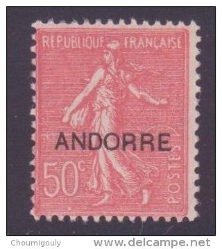 ANDORRE FRANCAIS N° 15 " SEMEUSE 50c ROUGE " NEUF Xx TTB - Other & Unclassified