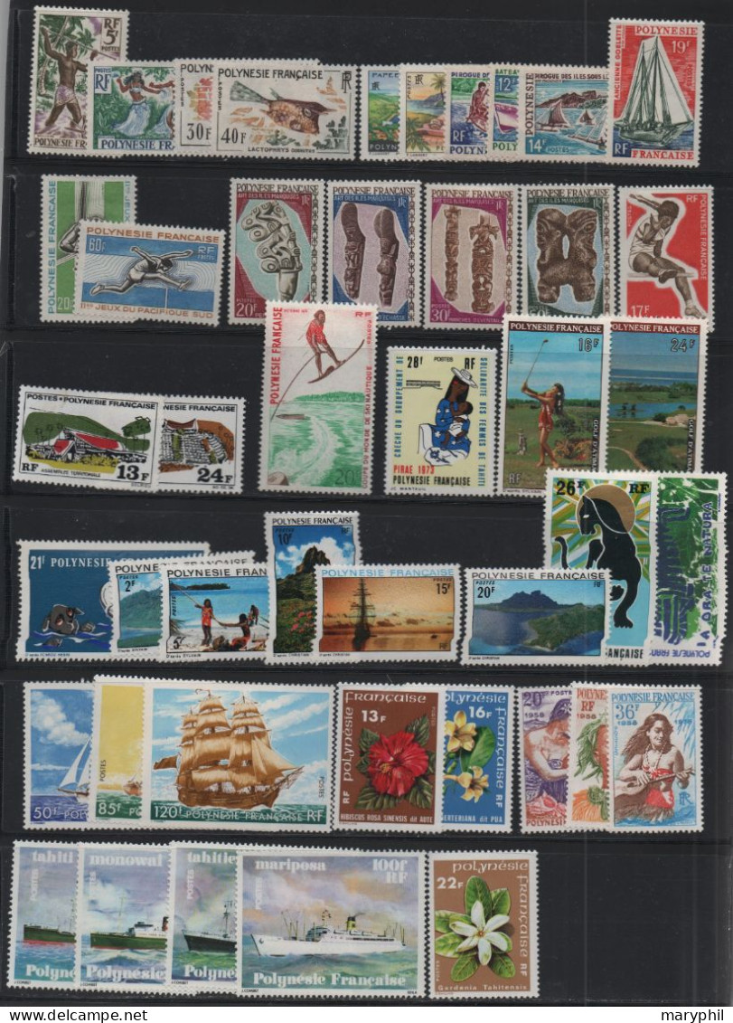 POLYNESIE LOT DE TIMBRES NEUFS *  Charnières Légères Voir Détail Dans Description -  Cote 422,50 € - Collections, Lots & Séries