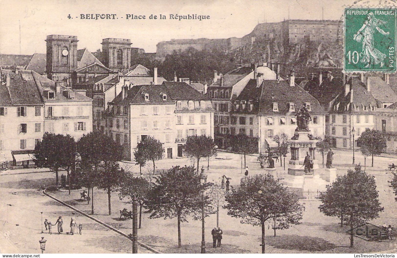 FRANCE - 90 - BELFORT - Place De La République - Carte Postale Ancienne - Belfort - Ciudad