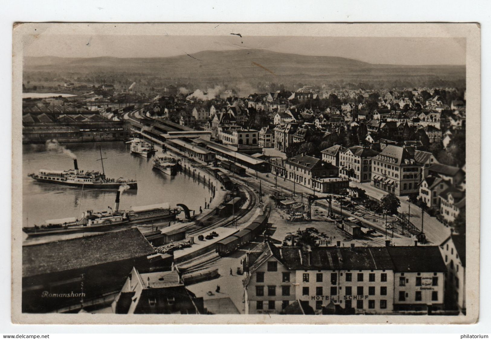 Suisse TG ROMANSHORN Vapeurs , Vue Sur Le Port - Romanshorn