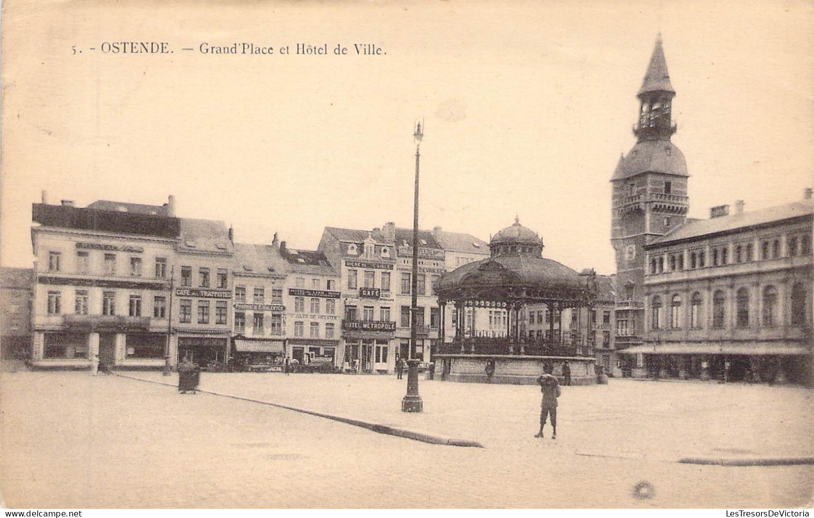 BELGIQUE - OSTENDE - Grand'Place Et Hôtel De Ville - Editeur Henri Georges - Carte Postale Ancienne - Oostende