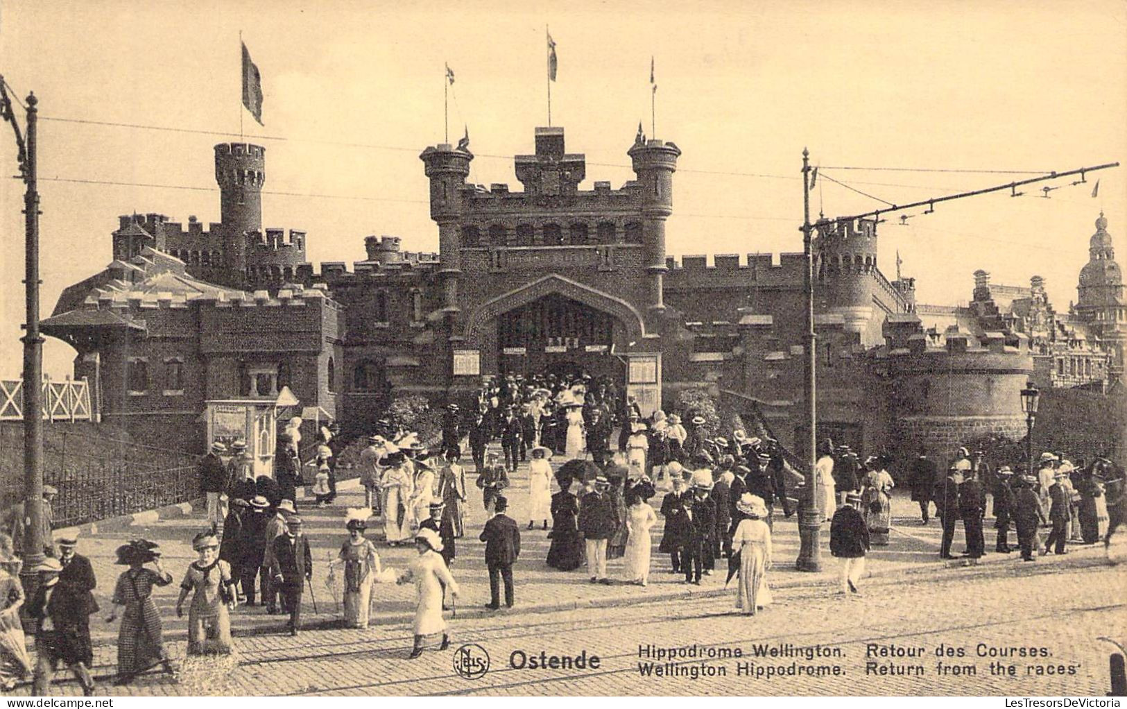 BELGIQUE - OSTENDE - Hippodrome Wellington - Retour Des Courses - Carte Postale Ancienne - Oostende