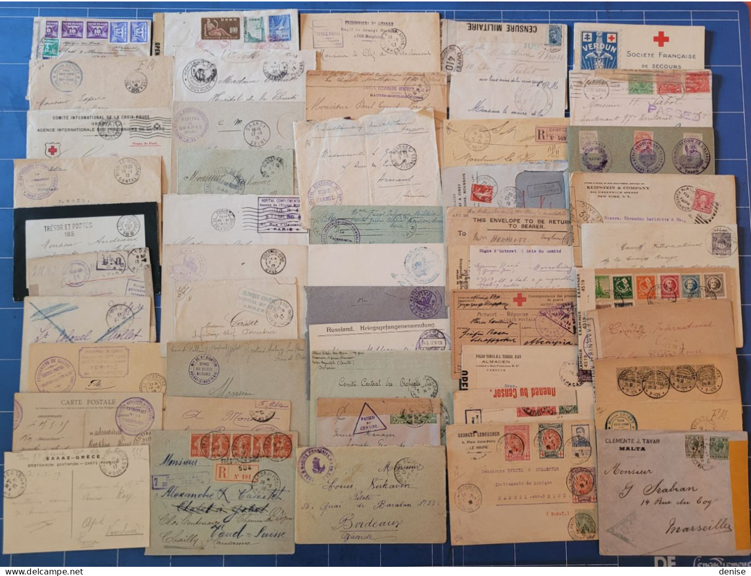 France - LOT De 50 Lettres Et Cartes - DEPART 1 EURO -GUERRE 14- 18 - Guerra Del 1914-18