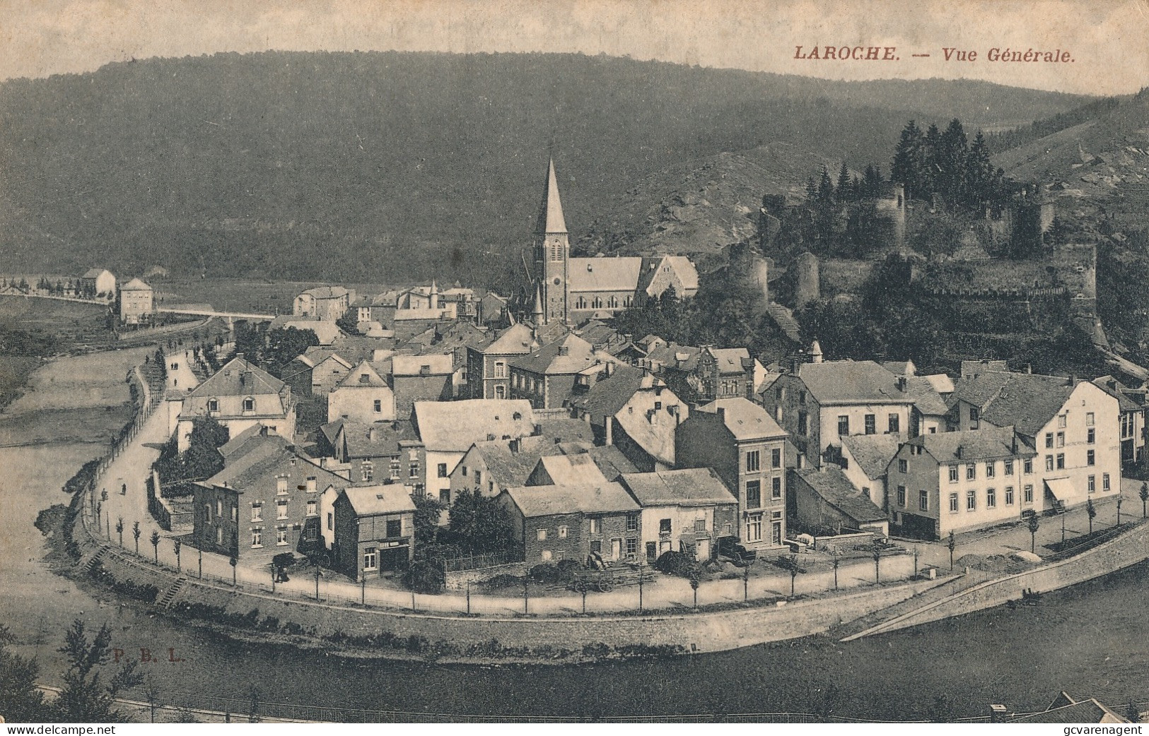 LAROCHE  VUE GENERALE        2 SCANS - La-Roche-en-Ardenne