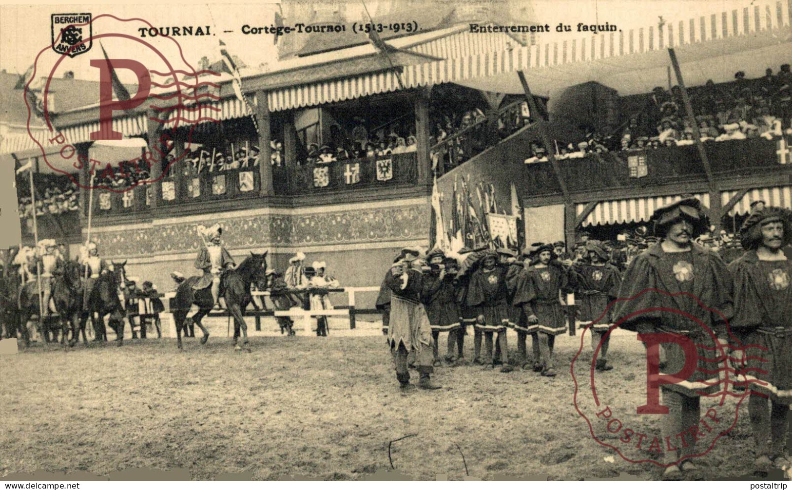 LOTE 40 POSTALES HAINAUT Tournai - Cortège-Tournoi de Chevalerie (1513-1913)