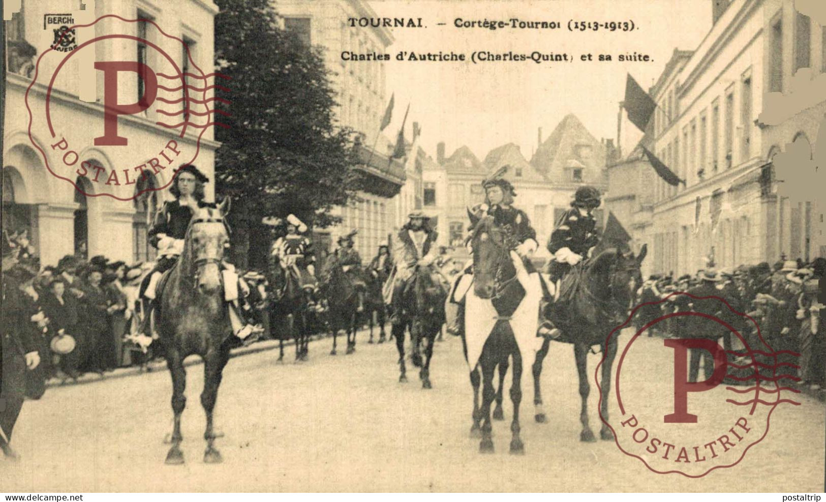 LOTE 40 POSTALES HAINAUT Tournai - Cortège-Tournoi de Chevalerie (1513-1913)