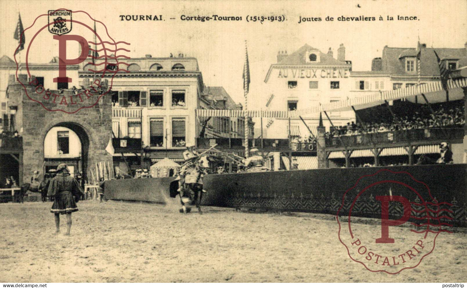 LOTE 40 POSTALES HAINAUT Tournai - Cortège-Tournoi de Chevalerie (1513-1913)