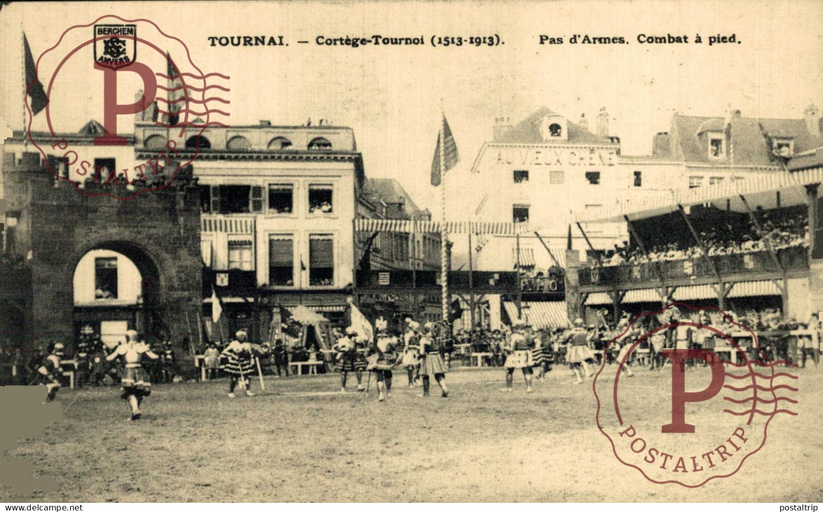 LOTE 40 POSTALES HAINAUT Tournai - Cortège-Tournoi de Chevalerie (1513-1913)